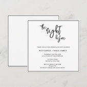 Moderne nacht voor repetitie binnenuitnodiging kaart (Voorkant / Achterkant)