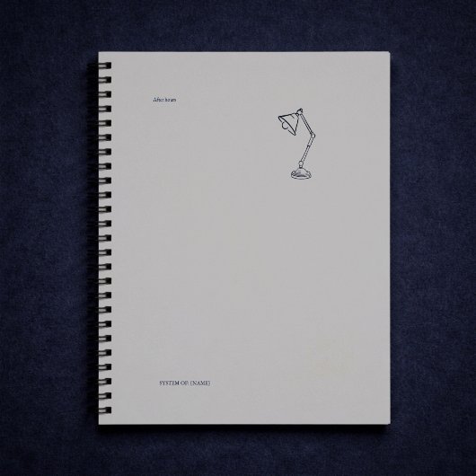 Moderne Nachtelijke Schedel Esthetiek/Nachtlampje Notitieboek
