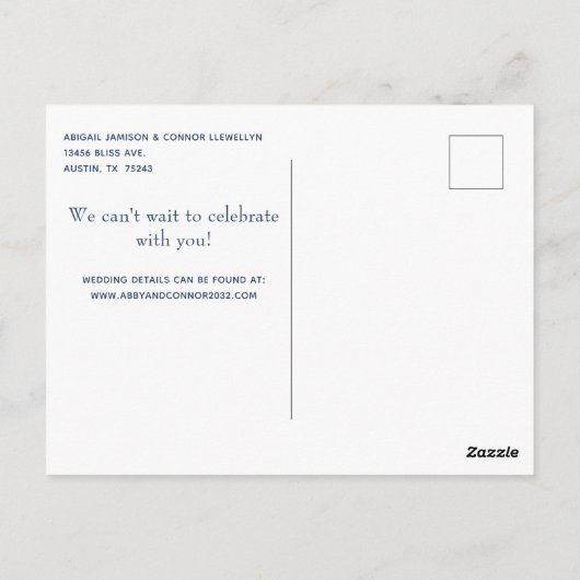 Moderne nachthemel sterrenstelsel blauw paars save briefkaart (Achterkant)