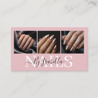 Moderne nagelkunstenaar foto typografie visitekaartje