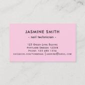 Moderne nagels Blush roze Visitekaartje (Achterkant)