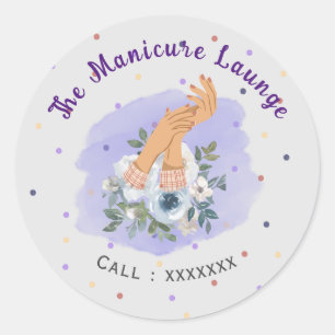 Moderne nagels zakelijk script typografie sticker