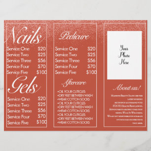 Moderne nagelservices sessie brochure flyer