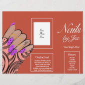 Moderne nagelservicesessie brochure flyer (Achterkant)