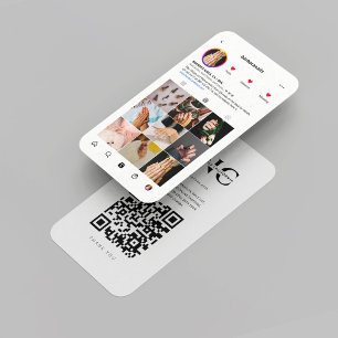 Moderne Nail Artist Instagram Nails Salon Monogram Visitekaartje