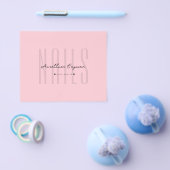 Moderne Nail Artist Nail Tech Roze Pastel Monogram Flyer (Enkel)
