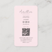 Moderne Nail Artist Nails Salon Monogram Roze Visitekaartje (Achterkant)