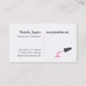 Moderne Nail Poolse artistieke Visitekaartjes (Achterkant)