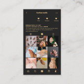 Moderne Nail Technician Black Instagram Visitekaartje (Voorkant)