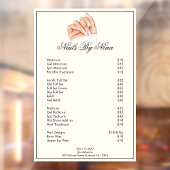 Moderne Nails Manicurist Prijslijst Diensten Raamsticker