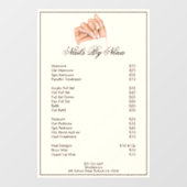 Moderne Nails Manicurist Prijslijst Diensten Raamsticker (Vel)