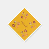 Moderne najaarskleuren laten papier droog napt servet (Hoek)