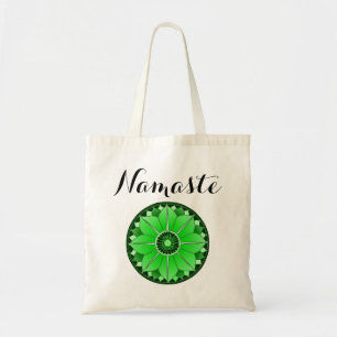 Moderne Namaste Groene Mandala Tote Bag