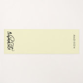 Moderne Namaste Naam Citrien Witte Yogamat (Voorkant (horizontaal))