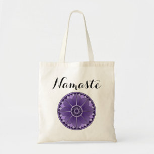 Moderne Namaste Paarse Mandala Tote Bag