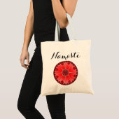 Moderne Namaste Rode Mandala Tote Bag (Voorkant (product))