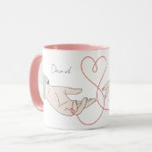 Moderne Namen Liefde Illustratie elegant Mok (Voorkant links)