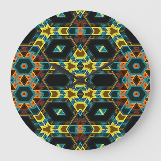 Moderne Native American 2 Clock Grote Klok (Voorkant)