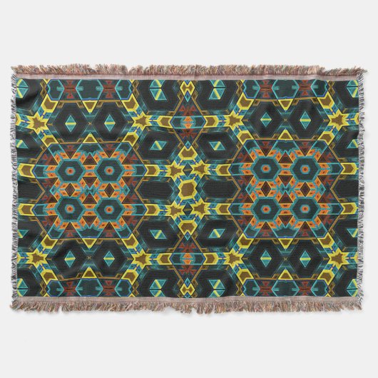 Moderne Native American 2 Throw Blanket Deken (Voorkant)