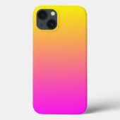 Moderne natte magenta gele gradiënt Case-Mate iPhone case (Achterkant)