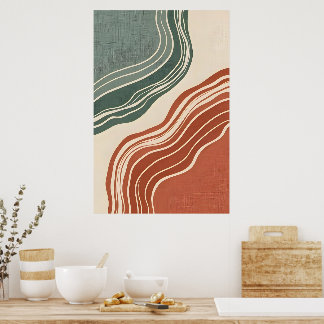 Moderne Natuur geïnspireerde inrichting Poster