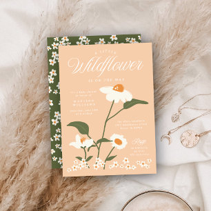 Moderne Natuur thema Wildflower Baby in Bloom Kaart