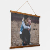 Moderne natuur voor aangepaste foto- en tekstkeepo hangend wandkleed (Gebogen)