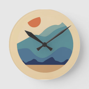 Moderne Natuur wand Ronde Klok