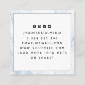 Moderne Nautical Anchor & Chain Vist Sailing Vierkante Visitekaartje (Achterkant)