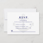 Moderne Nautical Anchor Wedding RSVP Kaartje (Voorkant)