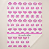 Moderne Nautical Seashell Roze Shell Beach Patroon Sherpa Deken (Voorkant)