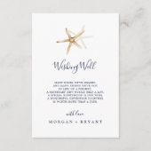 Moderne Nautical Starfish Wedding Well Kaart (Voorkant)