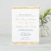 Moderne nautische repetitie diner uitnodiging (Staand voorkant)