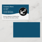 Moderne nautische Visitekaartjes Design Sjabloon (Voorkant / Achterkant)