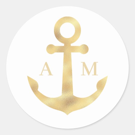 Moderne nautische zee bruiloft sticker (Voorkant)