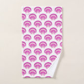 Moderne Nautische Zeeschelp Roze Schelp Strand Bad Bad Handdoek (Handdoek)