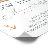 Moderne nautische zeilboot Hoe groot is mama's bui Poster (Hoek)