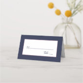 Moderne Navy Blau Roze Script Minimaal Huwelijk (Voorkant)