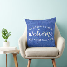 Moderne Navy Blauwe Familie Naam Welkom