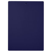 Moderne Navy Blauwe Script Monogram Klembord (Achterkant)