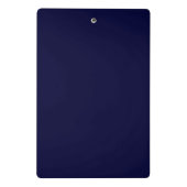 Moderne Navy Blauwe Script Monogram Mini Klembord (Achterkant)