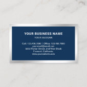 Moderne Navy Blue Steel Welding Fabricator Welder Visitekaartje (Achterkant)