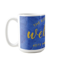 Moderne Navy en Gouden Gepersonaliseerde Naam en A