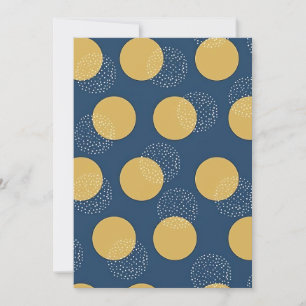 Moderne Navy en Gouden Stippen Bedankkaart