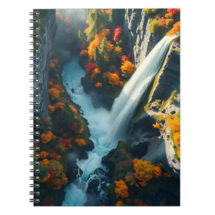 Moderne Navy & Goud Abstracte Bergtop – Luxe Notitieboek