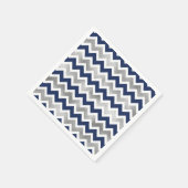 Moderne Navy Silver baby shower servetten (Hoek)