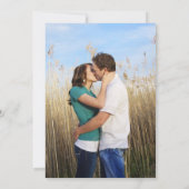 Moderne Navy Swirl Save the Date Fotoaankondiging (Achterkant)