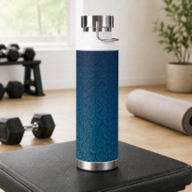 Moderne Navy Teal Geometrische Ombre