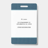 Moderne Navyblauwe Medewerker Badge (Achterkant)