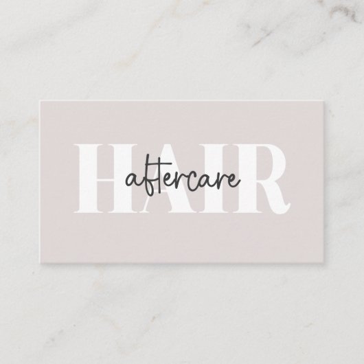 Moderne nazorginstructies Visitekaartje (Voorkant)